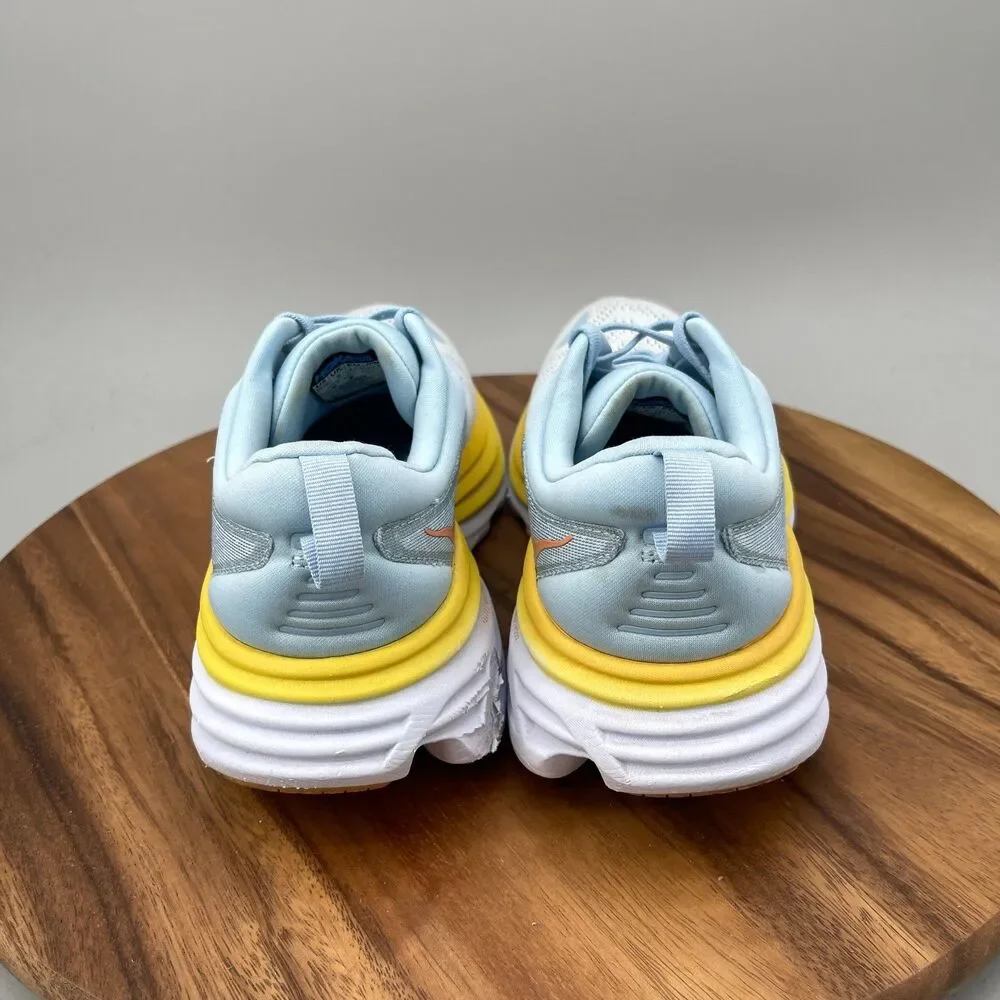Hoka One One Bondi 8 Shoes Womens Size 10.5 B Blue Running Comfort Walking Gym